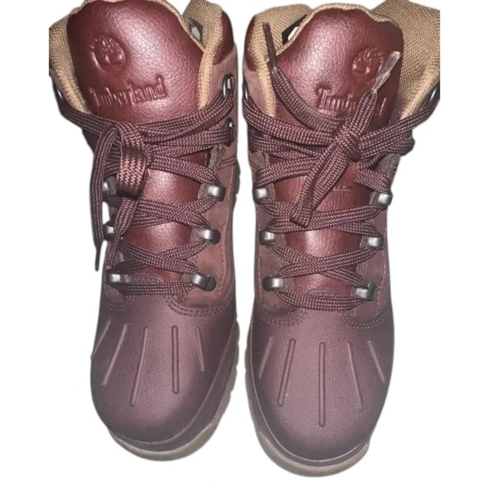 Timberland Youth Size 4.5 Burgundy‎ Euro Hiker Hiking Boots AJ-566